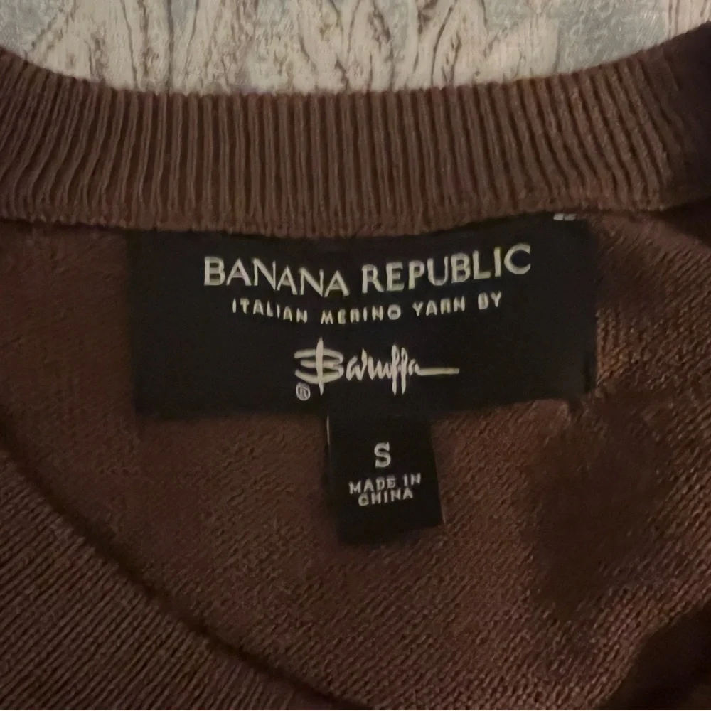Banana Republic Italian Merino Wool by Baruffa Crew Neck Sweater Sz S NWOT